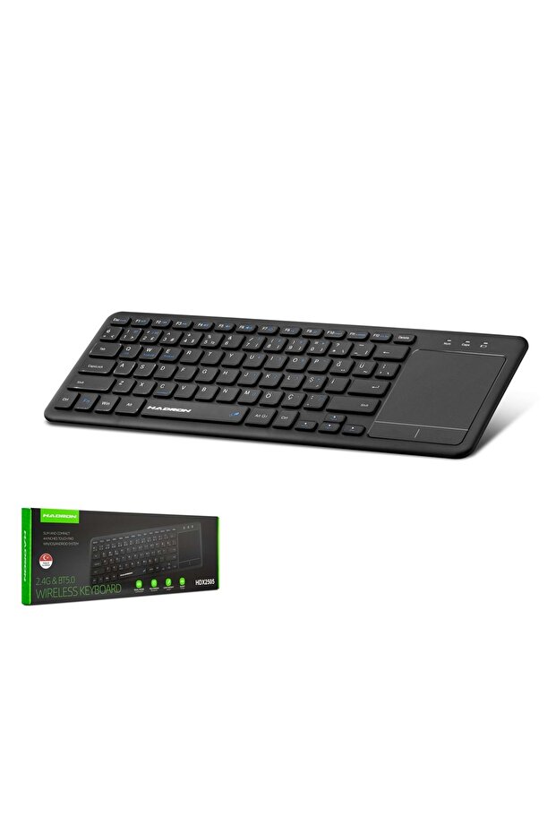Hdx2505 Bluetooth + Wireless Klavye + Touch Pad Q Siyah - 1