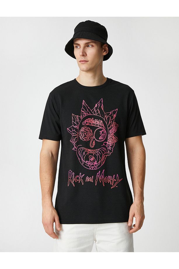 Rick And Morty Tişört Lisanslı Baskılı Bisiklet Yaka - 3