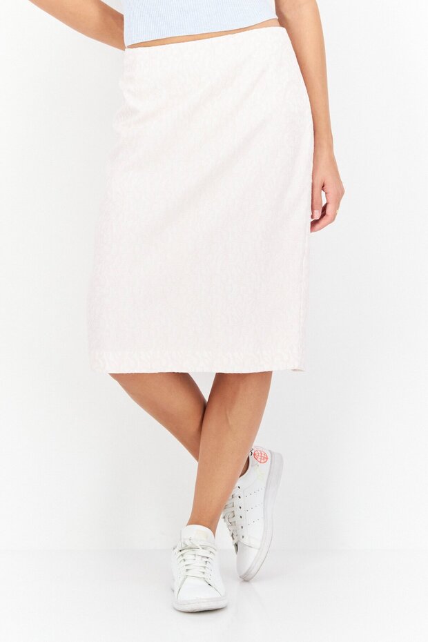 Women Textured Pencil Skirt, Pink