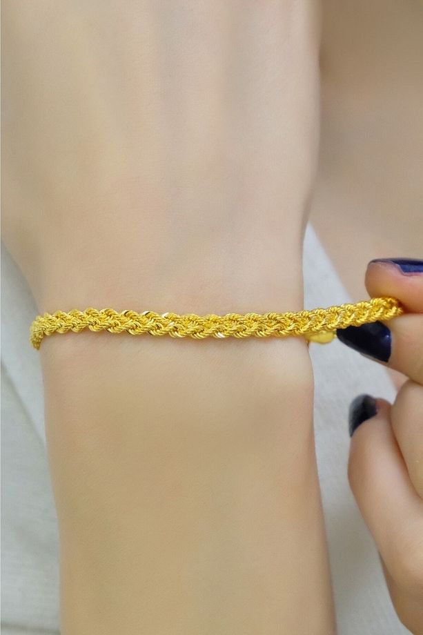 Çift Örme Halat Bileklik 14 Ayar - 1