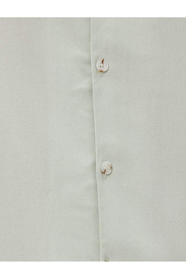 Basic Gömlek Kısa Kollu Devrik Yaka Ecovero® Viscose - 6