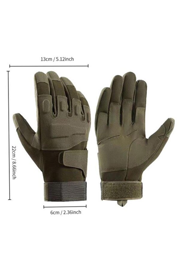 L Haki Taktik Eldiven Askeri Eldiven Bisiklet Eldiveni - 5