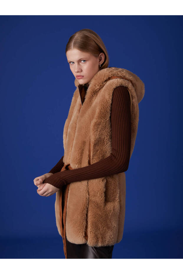 Suni Kürk Yelek - 4