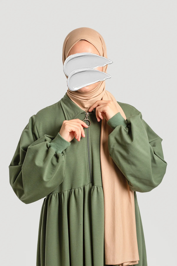 Mint Hijab Sweat Elbise - 5