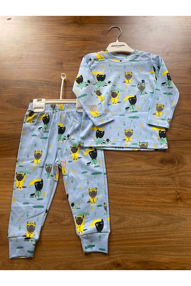 %100 PAMUK Desenli 2'li Pijama Takımı - 2