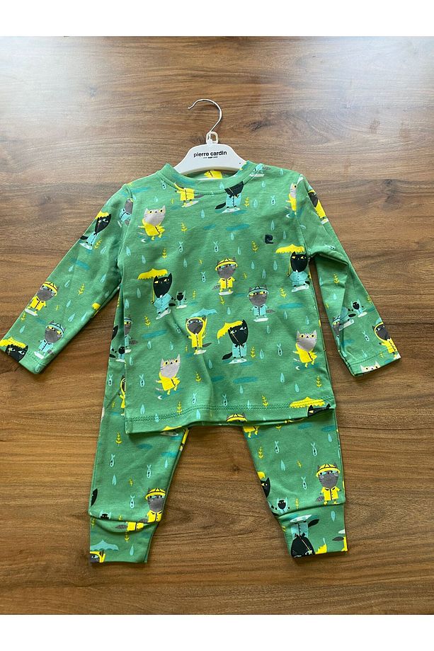%100 PAMUK Desenli 2'li Pijama Takımı - 1