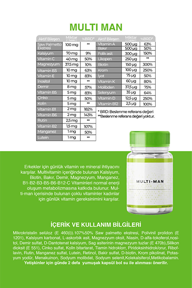 MULTI-MAN 60 TABLET - 1