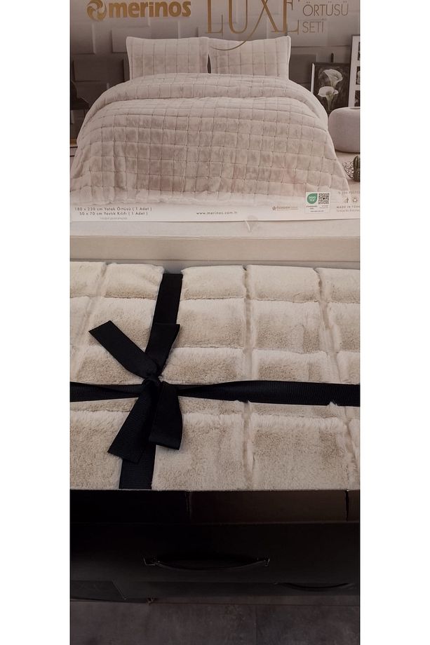 Luxe Yatak Örtüsü Tek Kişilik Kareli Model - 4