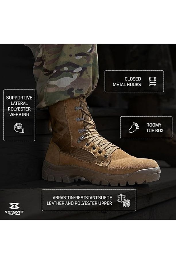 Italy T8 Bifida T.A.A. Tactical Vibram Taban Sıcak İklim Coyote Desert Deri Çöl Botu - 7