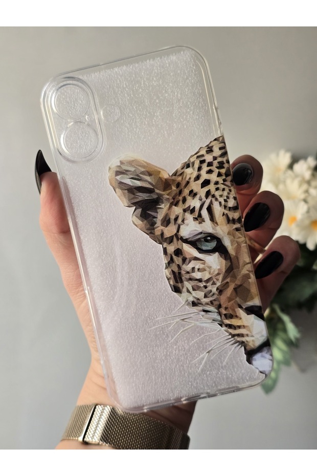 حافظة هاتف شفافة منقوشة متوافقة مع هاتف Iphone 16 PLUS - 3