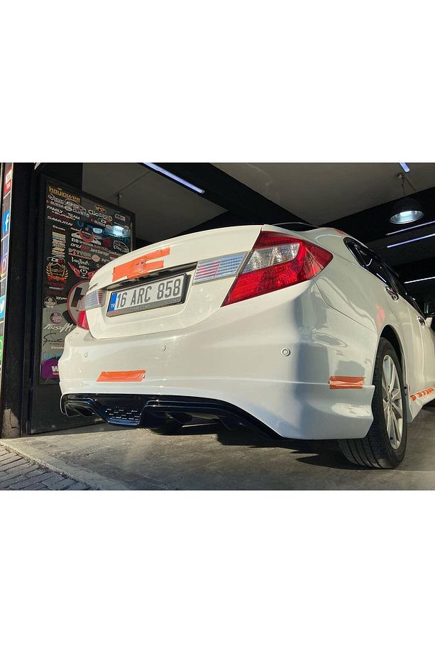 Honda Civic Fb7 Custom Yan Marşpiyel ve Honda Civic Fb7 Custom Difüzör Seti - 5