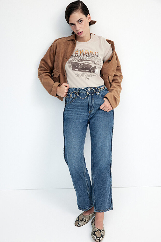 Straight High Ankle Jeans - 1