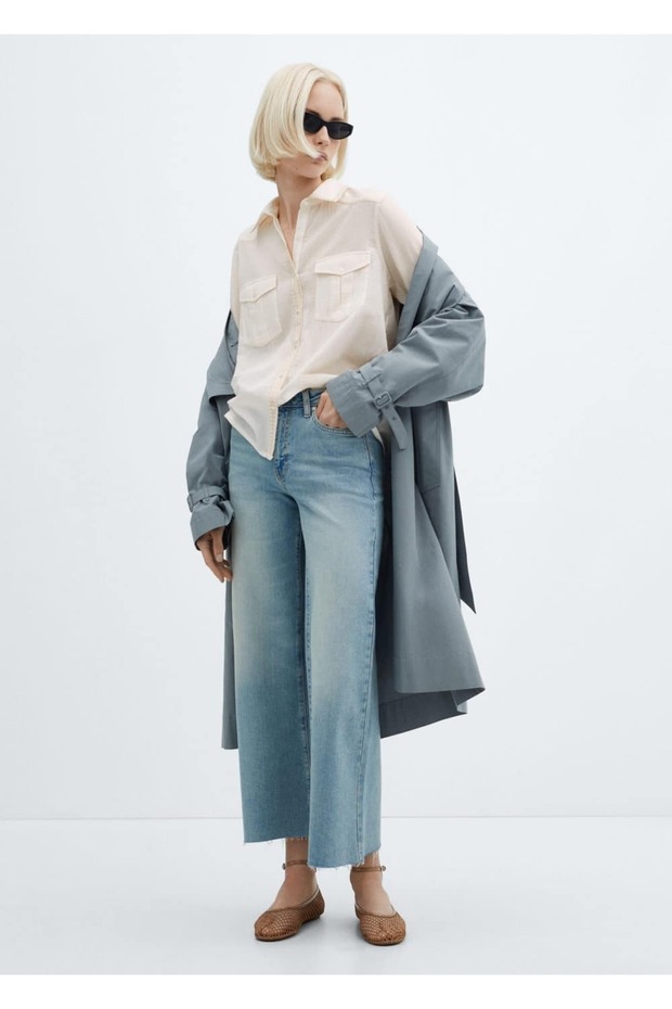 İşlemeli cepli gömlek - 2