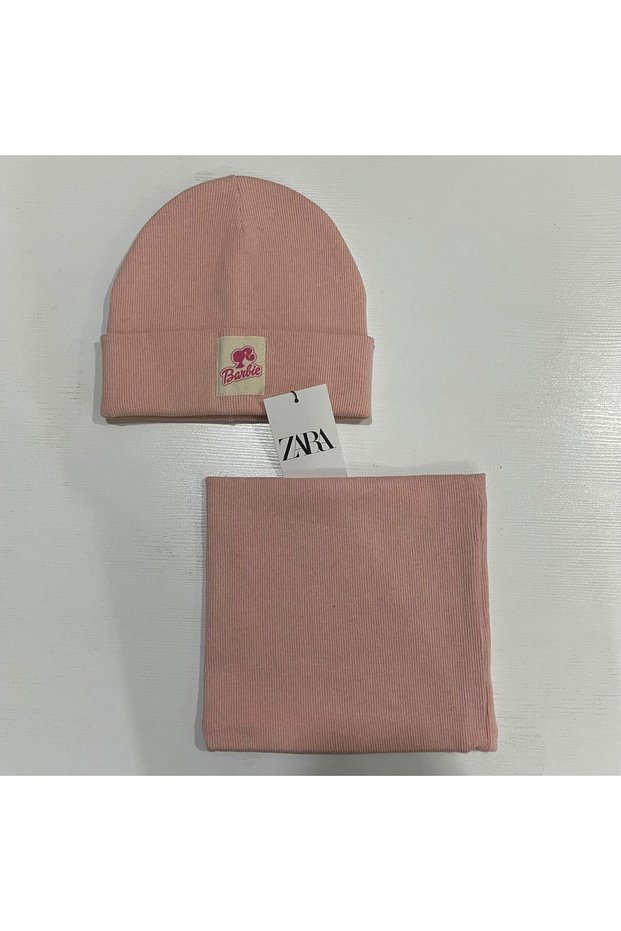 Girl's 1-6 Years Old Barby Labeled Beanie Neck Collar Set