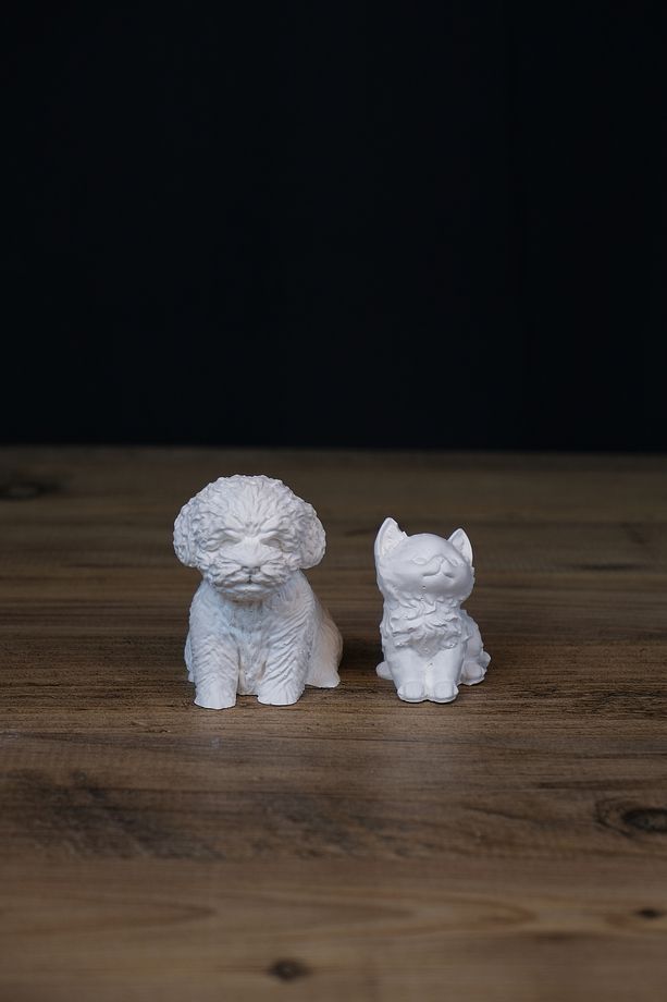 Kedi ve Köpek Heykeli / Kedi ve Köpek Biblo - 1