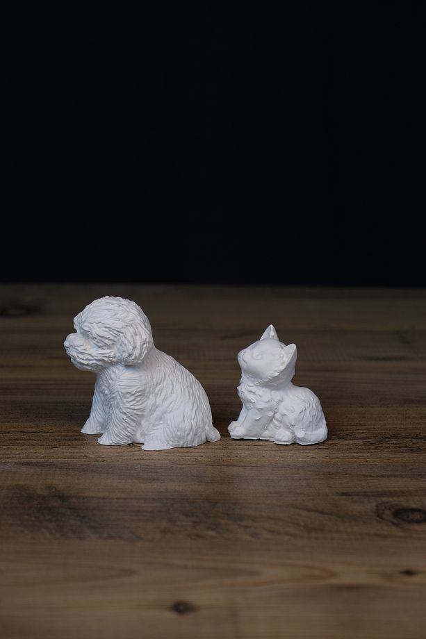Kedi ve Köpek Heykeli / Kedi ve Köpek Biblo - 4