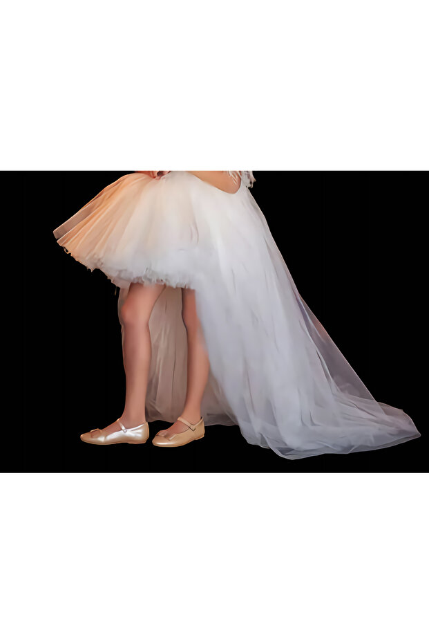 Girl's Front Short Back Long Skirt Birthday Party Special Occasion Skirt