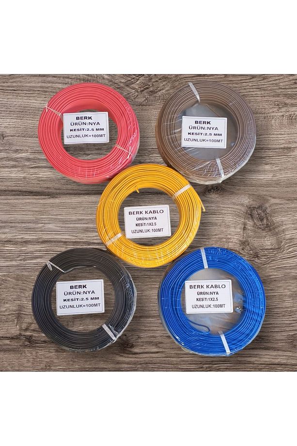 2.5 mm SARIYEŞİL Cca Nya Kablo 100 metre Tam Kesit Tesisat Kablosu - 4