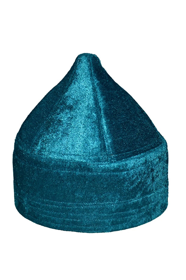 Mevlevi Skullcap, Skullcap, Hat, Velvet Wrap, Wrap, Imam Wrap, Turquoise Skullcap, T114