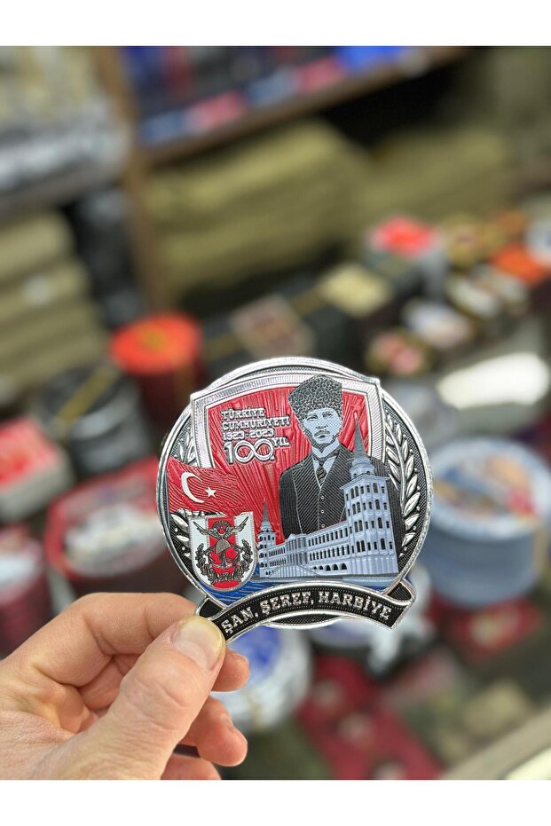 Father of the Turks Ataturk Embroidered Patch 3D Laser Cut Back Circle Patch