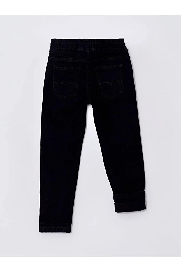 LCW Kids Siyah Beli Lastikli Basic Astarlı Erkek Çocuk Jean Pantolon - 3