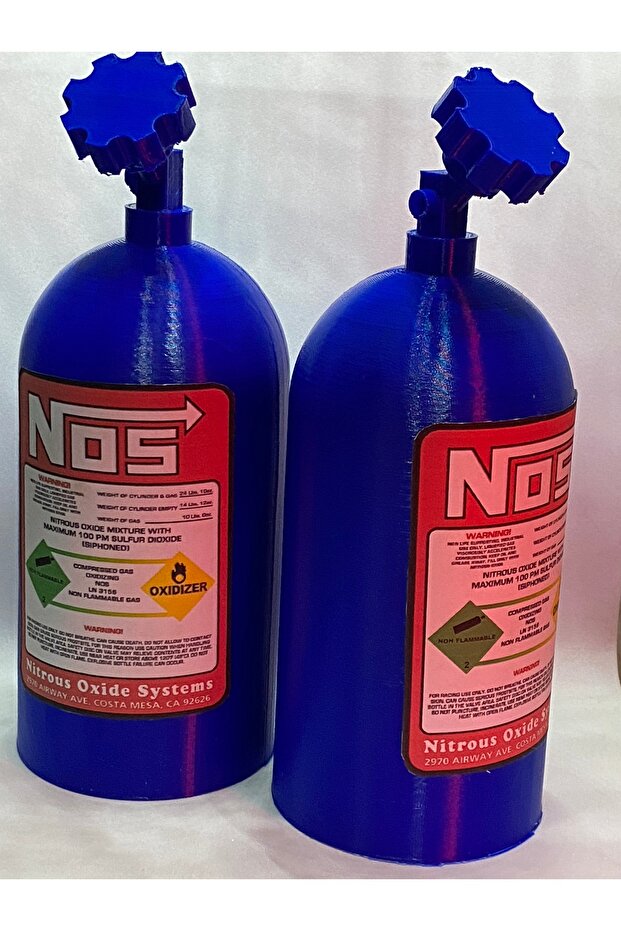 3D Baskı NOS Şişesi Seti (2 Adet) - Dekoratif Nitro Tankı - 3