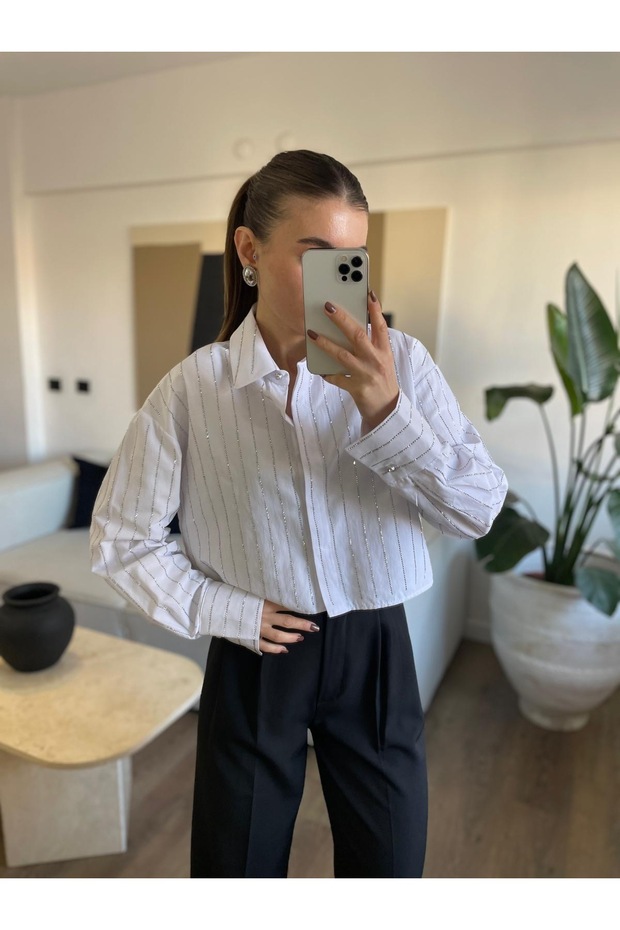 Full taşlı gömlek - 3