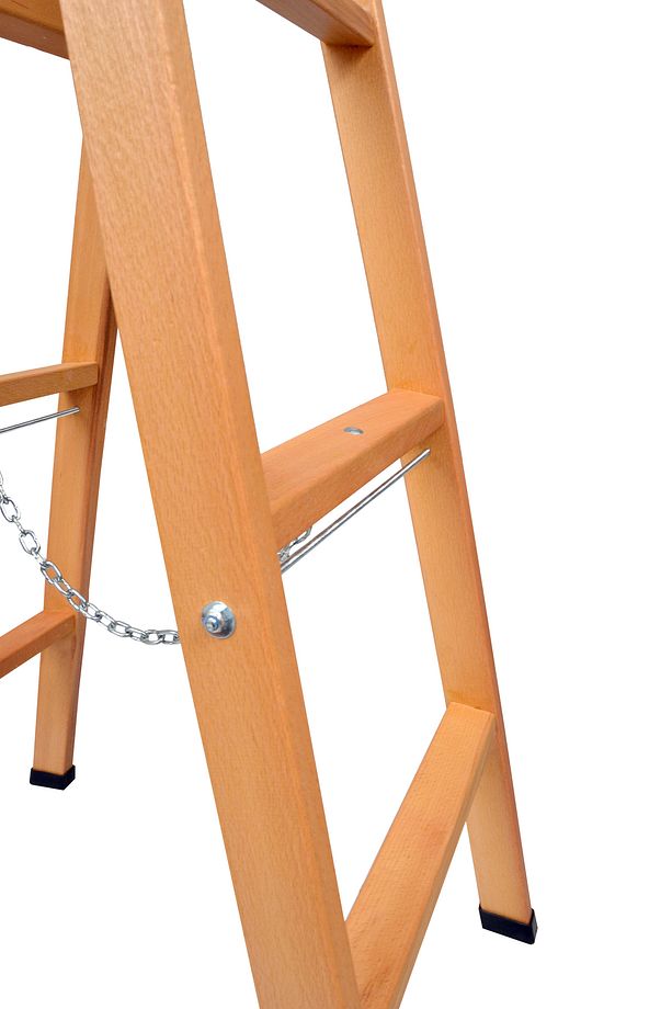 Buse Premium 4+4 Çift Çıkışlı Geniş Basamaklı A Tipi Ahşap Merdiven 140 cm - 2