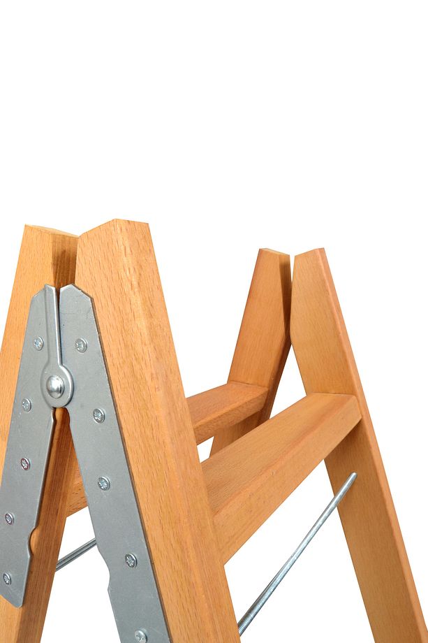 3+3 Çift Çıkışlı Geniş Basamaklı A Tipi Ahşap Merdiven 110 cm - 6