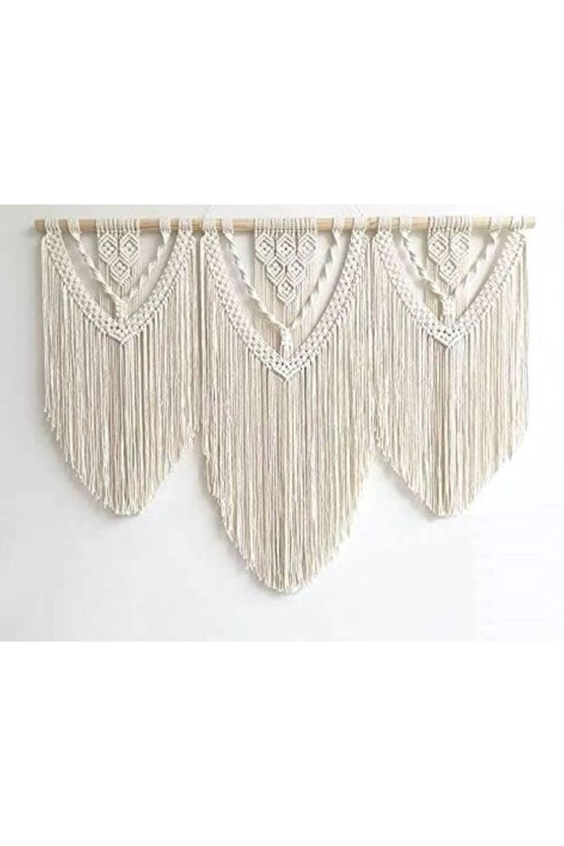 Bohem Handmade Makrome El Işi Buyuk Boy Duvar Süsü - 1