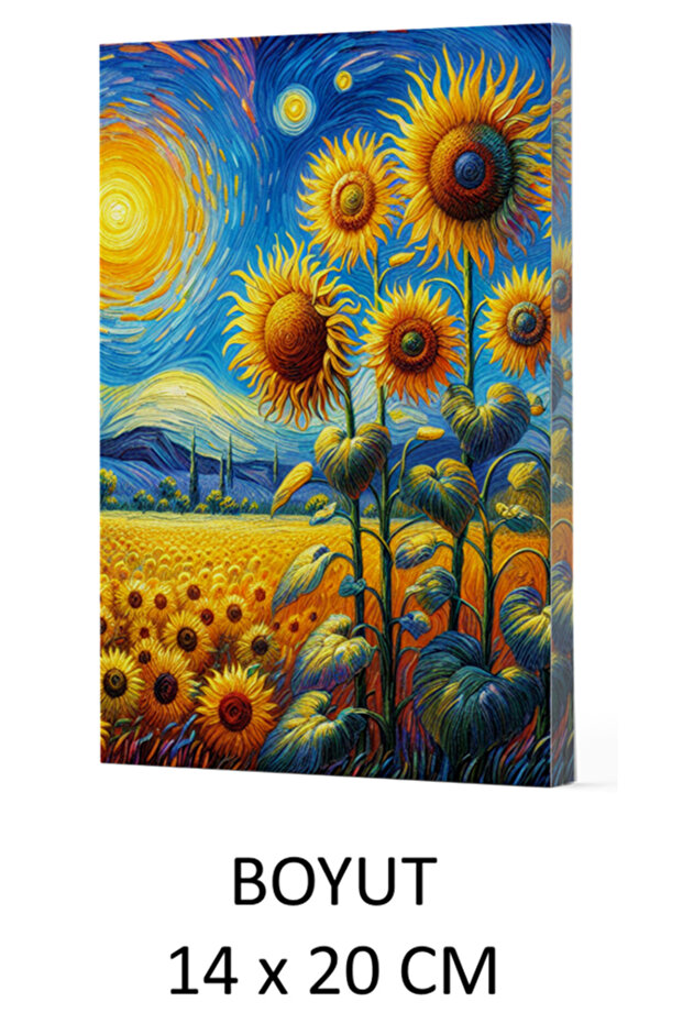 VIVAGO ART VAN GOGH SUNFLOWS DRAWN BOOK 14 x 20 CM CLOTH BAG GIFT CODE 4