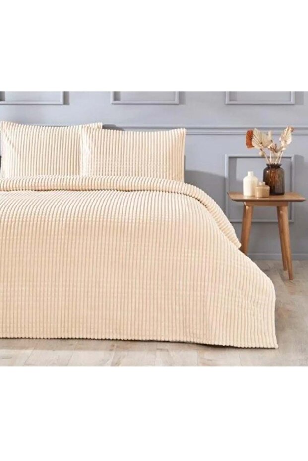 Özdilek Modern Line Tek Kişilik Battaniye Seti (150x220)-Piramit Mocha - 2