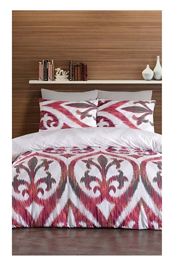 4 Seasons Double Quilted Duvet Cover Set-Arya Fuchsia
