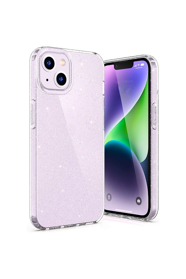 iPhone 13 ve 14 Uyumlu Şeffaf Simli Kılıf Sararmaya Dayanıklı Yükseltilmiş Kamera ve Ekran Koruma - 1