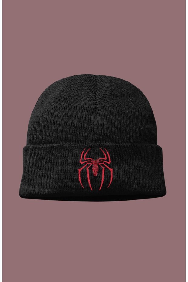 Unisex Letter Spider Printed Beanie, Spider Printed Men Women Kids Baby Outdoor Hat