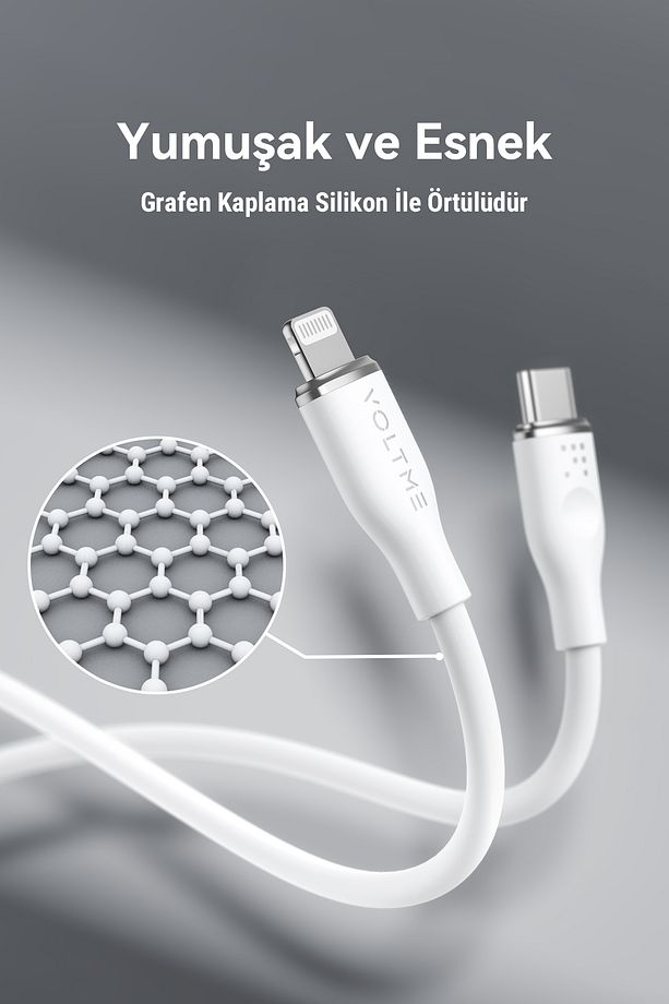 C2098 Powerlink Moss 60w Type-c To Lightning Şarj Kablosu 1.2m 3a- Beyaz - 3