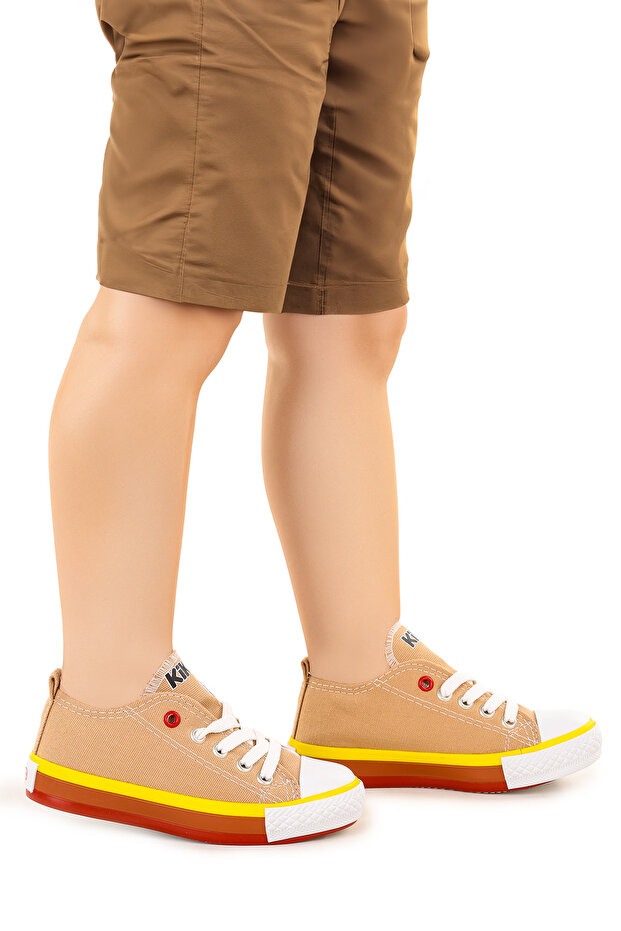 Tinna Lace-Up Boys' Linen Sneakers