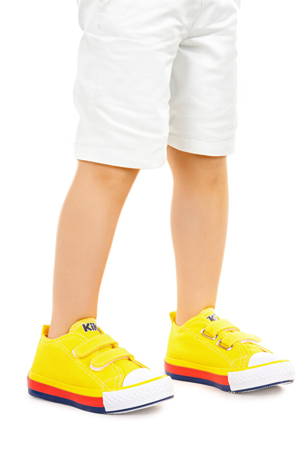 Linen Velcro Baby Boy Linen Sneakers