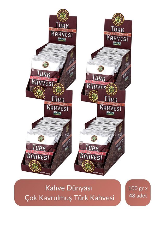Kahve Dünyası Çok Kavrulmuş Türk Kahvesi 100 gr x 48 Adet - 1