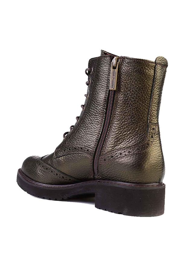 Green Hakiki Deri Kadın Bot & Bootie G0897169003 - 5