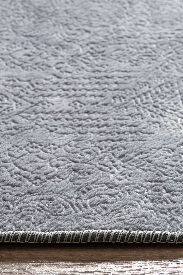 Violet Koleksiyonu Yıkanabilir Kaymaz Taban Salon,Oturma Odası,Mutfak,Antre,Koridor Halısı  Gri - 4