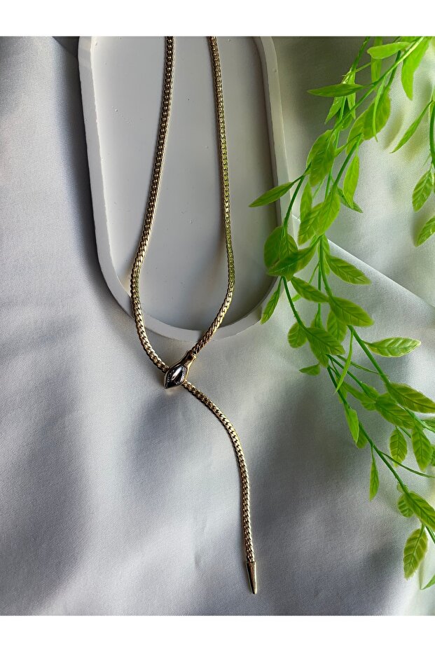 Blgr Model Yılan Detay Asansörlü Kolye - 2