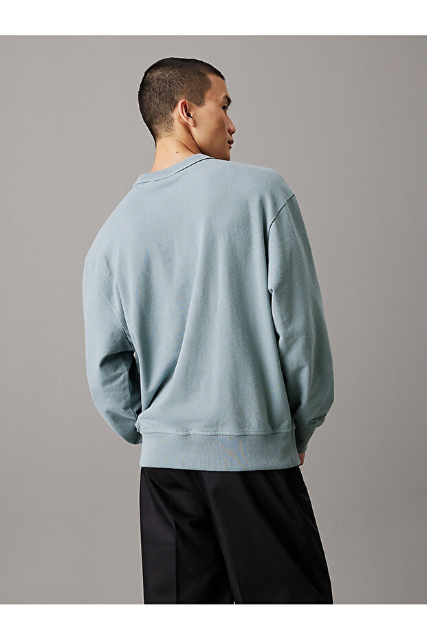 Erkek Koyu Gri Kapüşonsuz Sweatshirt - 2