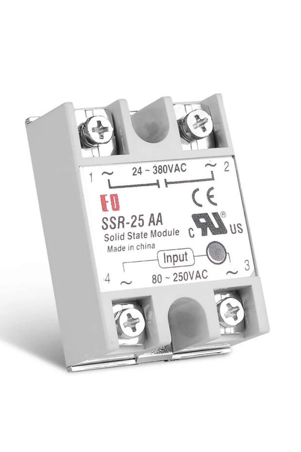 SSR-25AA SSR Röle Ac Çıkış Ac Tetik 25A Ac 24-380V Tek Fazlı Solid State Röle Elektronik Anahtar - 2