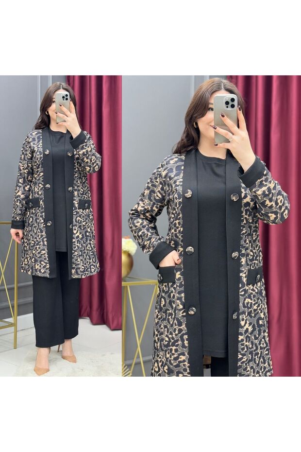 Leopard Print 3-Piece Tunic Set - 4