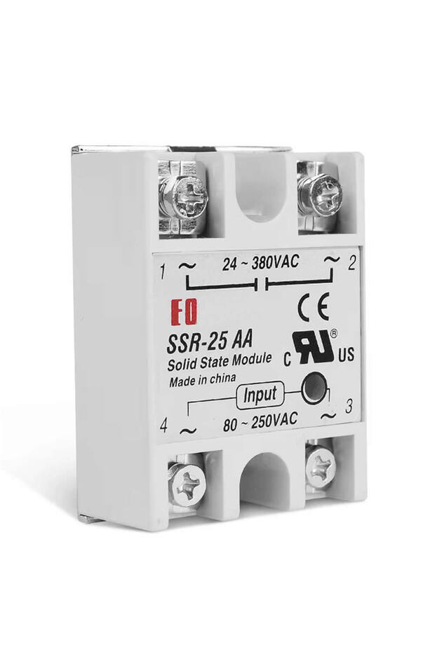 SSR-25AA SSR Röle Ac Çıkış Ac Tetik 25A Ac 24-380V Tek Fazlı Solid State Röle Elektronik Anahtar - 7