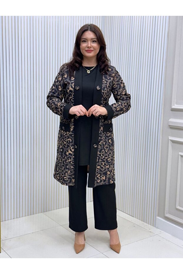 Leopard Print 3-Piece Tunic Set - 1