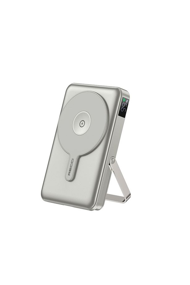 RPB-W27 Galaxy Serisi Magsafe Uyumlu Type-C ve Lightning Kablolu Powerbank 20W 10.000mAh Gold - 1