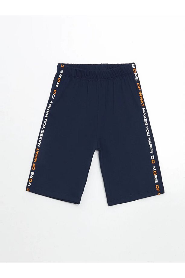 LCW Kids Lacivert Beli Lastikli Erkek Çocuk Pijama Şort 2'li - 2