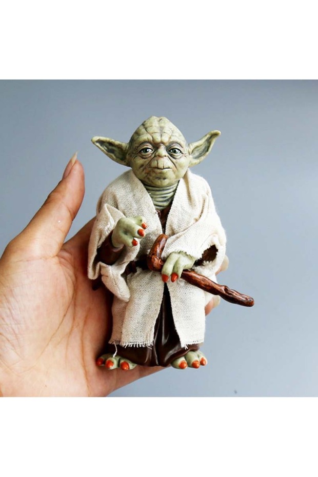 Bandai pack by bag 01 Star War Mandalorian Characters Master YODA with Cloth Action Figure Toys